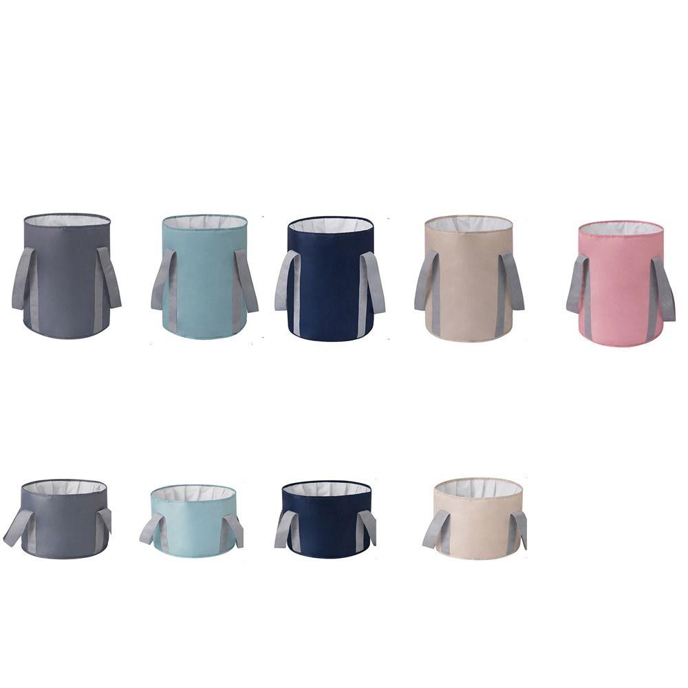 Baie de picioare portabilă albastră, bazin mare impermeabil pentru înmuierea picioarelor, găleată cu mânere, pliabilă, geantă pentru cadă de picioare, dormitor