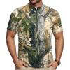 Herren Kurzarm Radtrikot Atmungsaktiv Schnelltrocknend Leicht Reißverschluss Vorne Rundhals Sportshirt für Outdoor-Aktivitäten