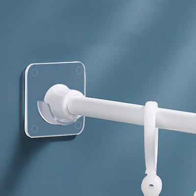 2× Soporte para Barra de Cortina de Ducha Montado en la Pared Soporte para Barras de Ducha Taladro