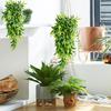 1pc Artificial Bamboo Leaf Rattan Green Plant Wall Hanging Artificial Hanging Plant Fake Outdoor Home Decorative Flower