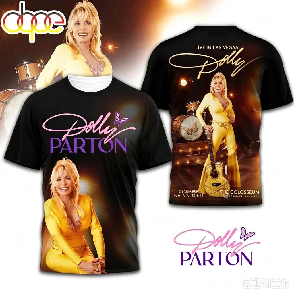 Dolly Parton T‑Shirt Unisex Double‑Sided Portrait Print Short‑Sleeve Top Country‑Music Fan Casual Streetwear Tee Family Matching