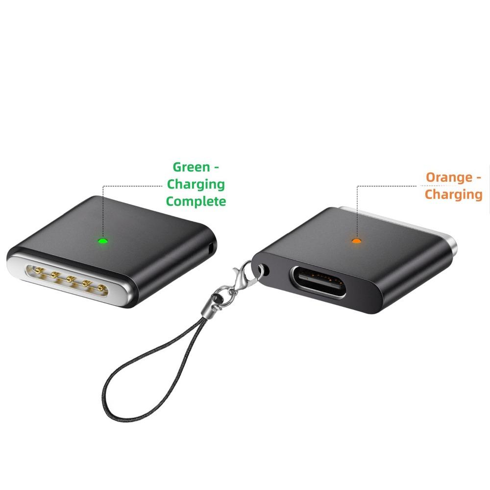 Indicator Light USB Type-C Converter Laptop Connector for MacBook Air/Pro 13 14 15 16 M1/M2/M3/M4