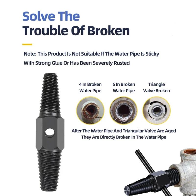 Pipe Damaged Screw Extracto 1/2'' 3/4'' Anti-Slip Bolt Removal For Pipes Inner Threading Making Pipe Thread Repair Tools