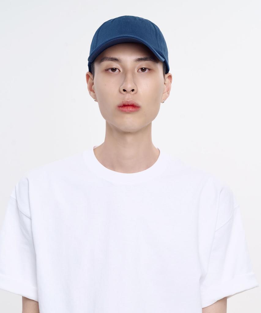 Yunaitideuaeseul Plain Low Cotton Ball Cap_Navy