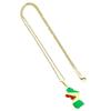 Vintage Guyana Map Necklace Stainless Steel Country Outline Pendant Necklace