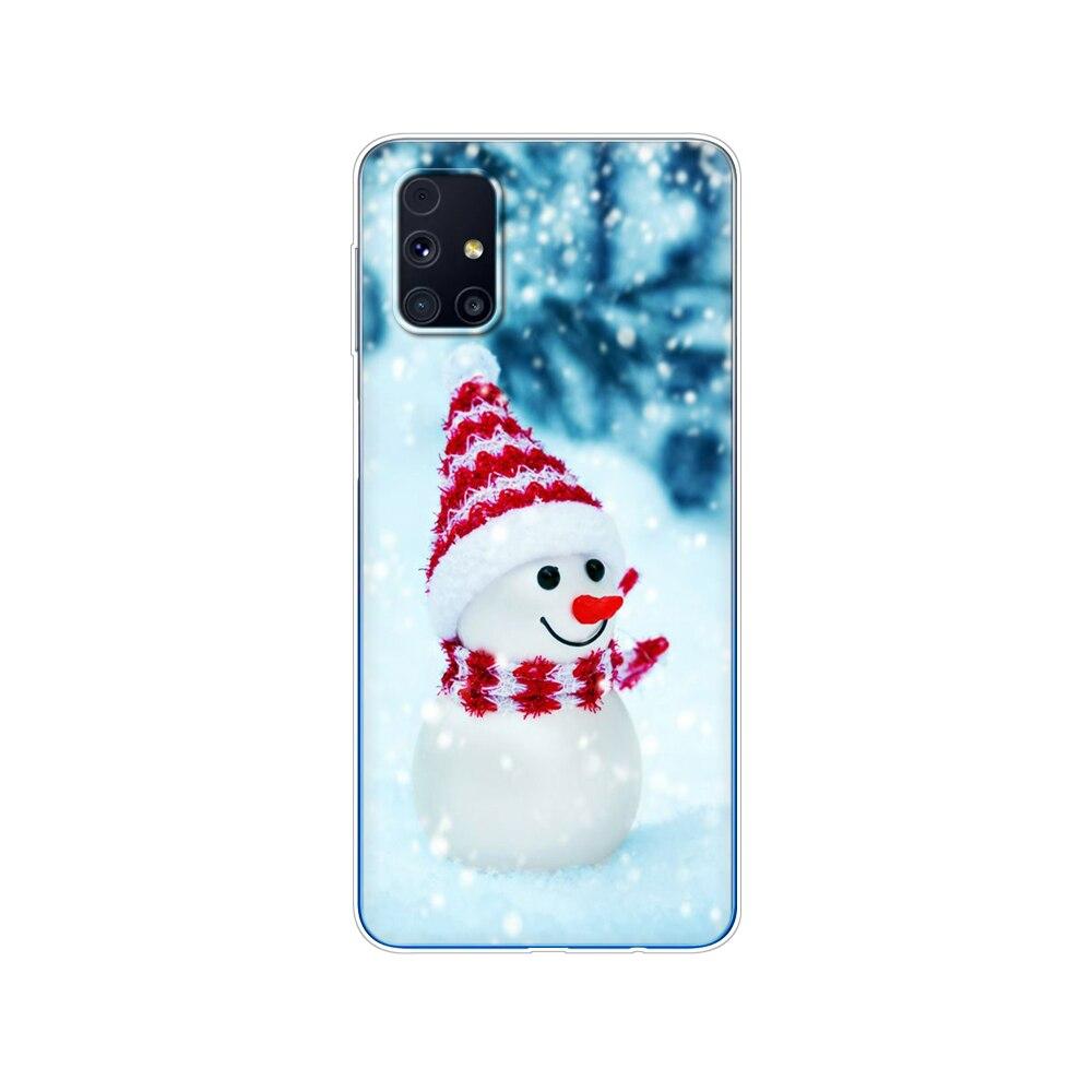 Für Samsung M31s Hülle 6.5 Tpu Weiches Silikon Rückseite Handyhülle Für Galaxy M31S M 31S m317f m317 Funda Winter Schnee Weihnachten