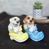 Set (2 Pieces) Dog Miniature Figurines | Decorative Showpiece | Gift for Him/Her, Mother's Day, Home, Bedroom, Living Room,