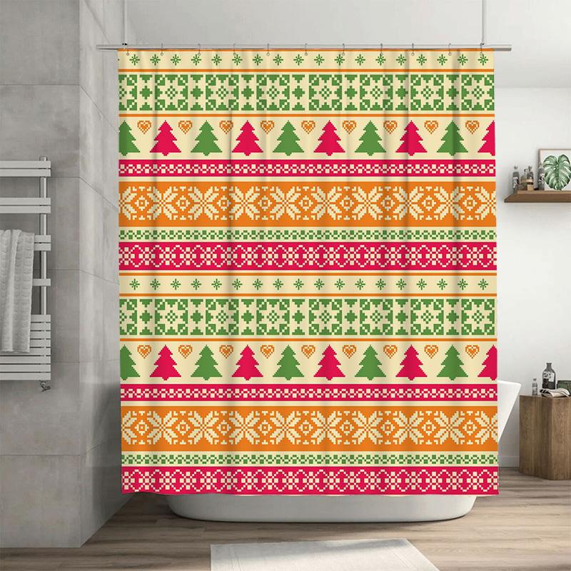 

Tu Shower Curtain Botanical Floral Vintage Pattern Waterproof Bathroom Decor Farmhouse Style Washable Liner Set W60H190(CM)-1 Pcs