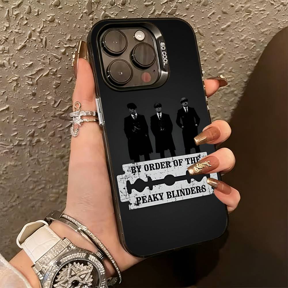 

Peaky Blinders Movie Phone Case For iPhone 17,16,15,14,13,12,11 Plus,Pro Max,XS,Colored Silver Plated Inside Cover iPhone17promax