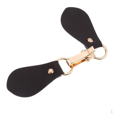 Pair of Leather Horn Toggle Buttons Trench Duffle Coat Fastener Coffee