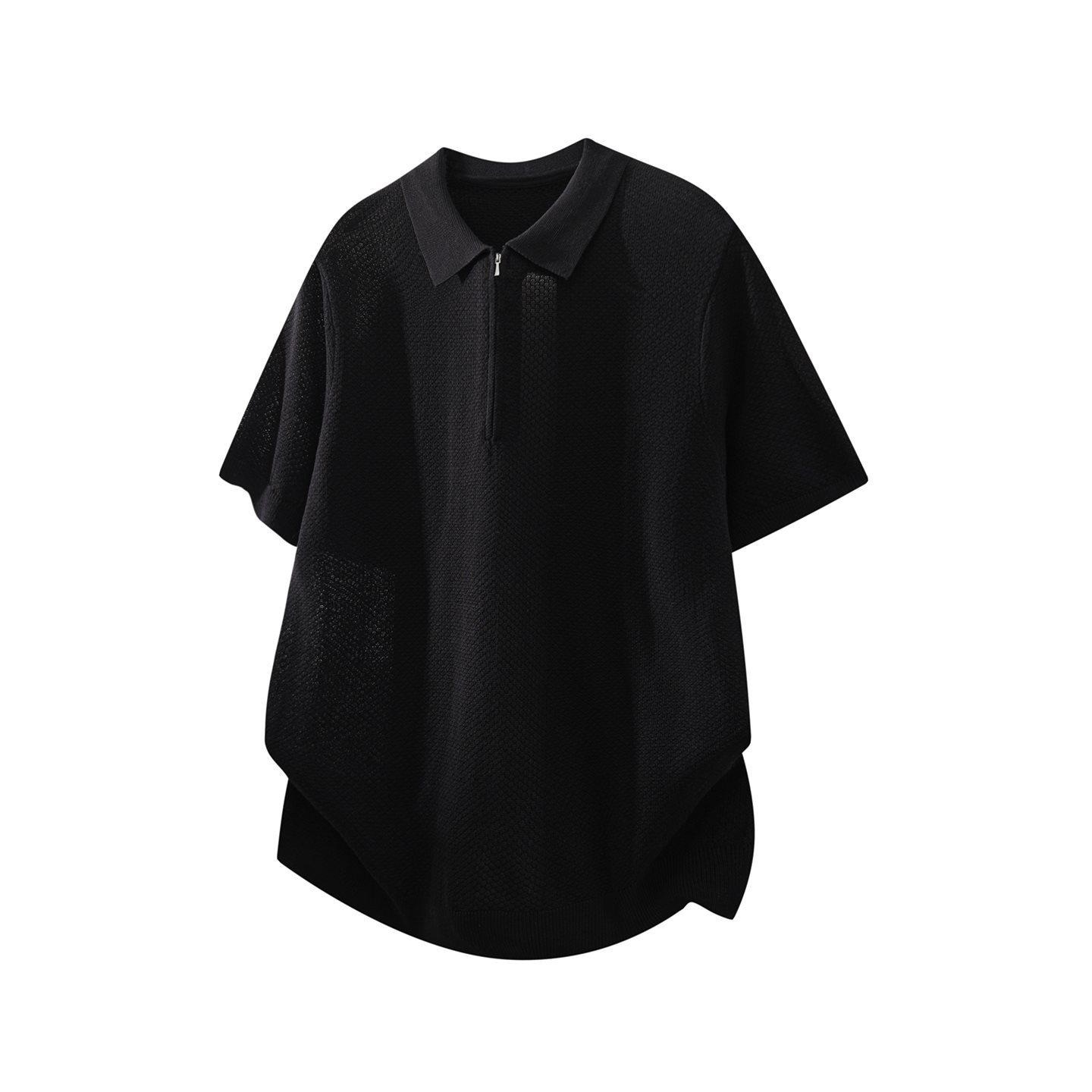 2026 Men s Solid Color Knit Short Sleeve Summer Top - Japanese Trendy Style 3XL