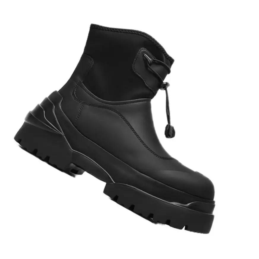 New  Men's Retro High-top Heightening Thick-soled Outdoor Function Wind Elastic Elastic Platform Boots