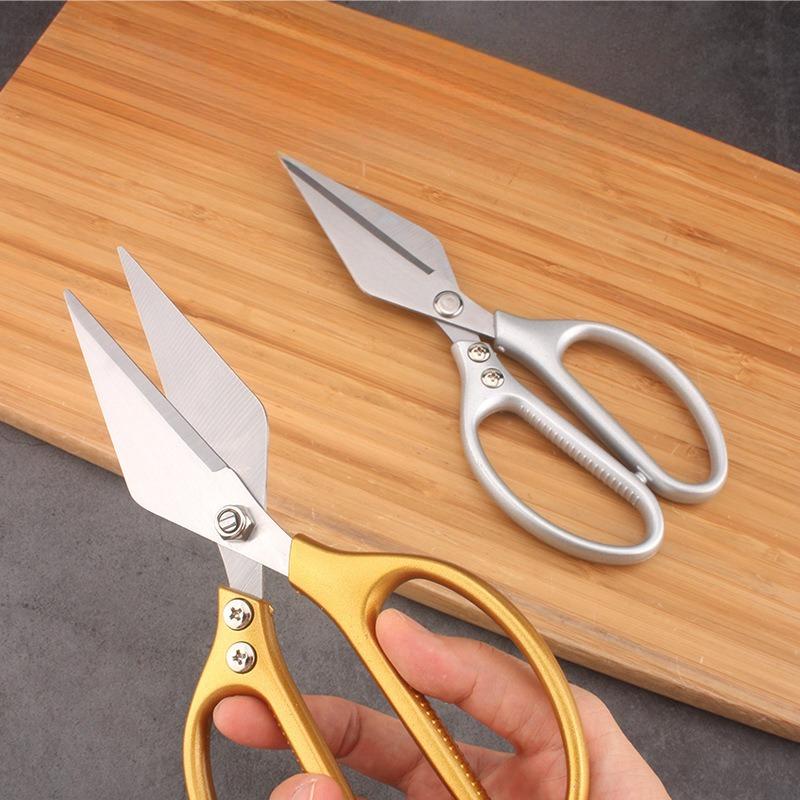 Thickened Stainless Steel Multi-functional Kitchen Scissors for Cutting Bones - Suitable for Household Use, Including Chicken Bones and Duck Bones.