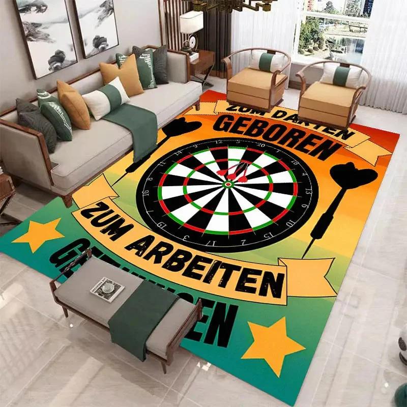 Sport Carpet Dart Board Arrow Floor Mat Dart Target Print Rugs Living Room Game Room Bedroom Rug Non-slip Door Mat Home Decor