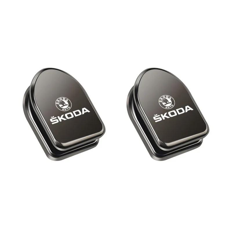 2Pcs Metal Car Styling Storage Hooks Organizer For Skoda Octavia Superb Rapid Kodiaq Karoq Fabia Kamiq Citigo Yeti Scala Enyaq kyvc74