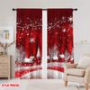 2pcs,2D Plane Printing Curtains&Window Treatment Winter Melody Polyester Fabric (without Rod) Decorations Inside Ldeal for