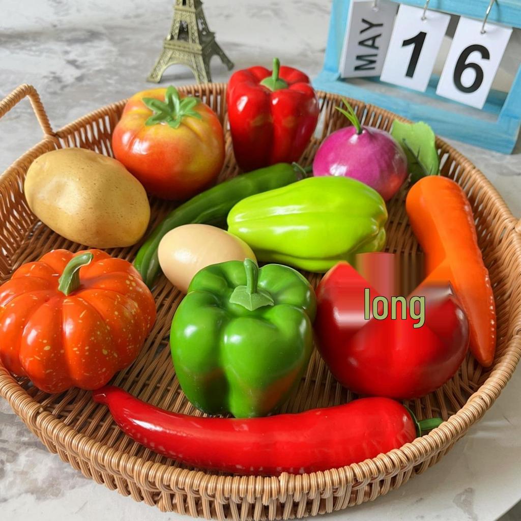 Realistické pěnové ovoce a zelenina Dekorace: Umělá dýně, chilli papričky, mrkve - rekvizity