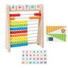 Wooden Abacus Educational Toy - Ten-Row Soroban for First and Second Grade Math