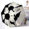 1pc Flower Artwork Automatic Open/close Umbrella, 8-Rib Sturdy Structure, Auto Folding/Opening, Portable Travel Umbrella for Women, C01