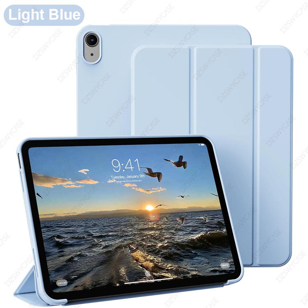 Étui pour iPad 11e génération (A16) 11 Pouces / 10ème Génération 10,9 Pouces, Support Veille/Réveil Automatique, Coque à Support Pliable en Trois, avec Dos Souple en TPU