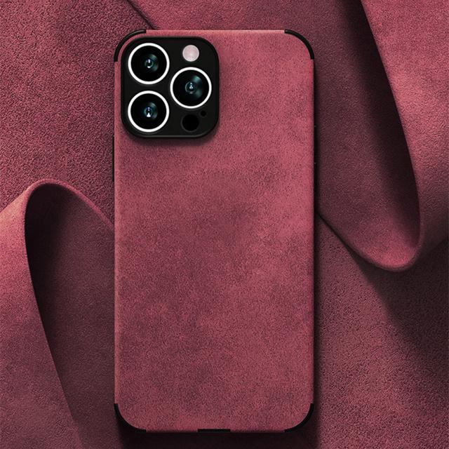 Business Wildleder Lammfell Pu Leder Handyhülle für iPhone 14 13 12 11 Pro Max Xr Xs X 14pro Luxus Stoßfeste Silikonhülle