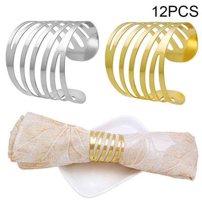 12 pièces/ensemble Serviette Serviette anneaux support boucle mariage dîner Serviette Table de fête