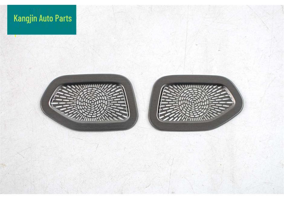 

2026 Zeekr 8X Black Titanium Interior Speaker Cover for Driver, Passenger, and Trunk - Modified Stainless Steel