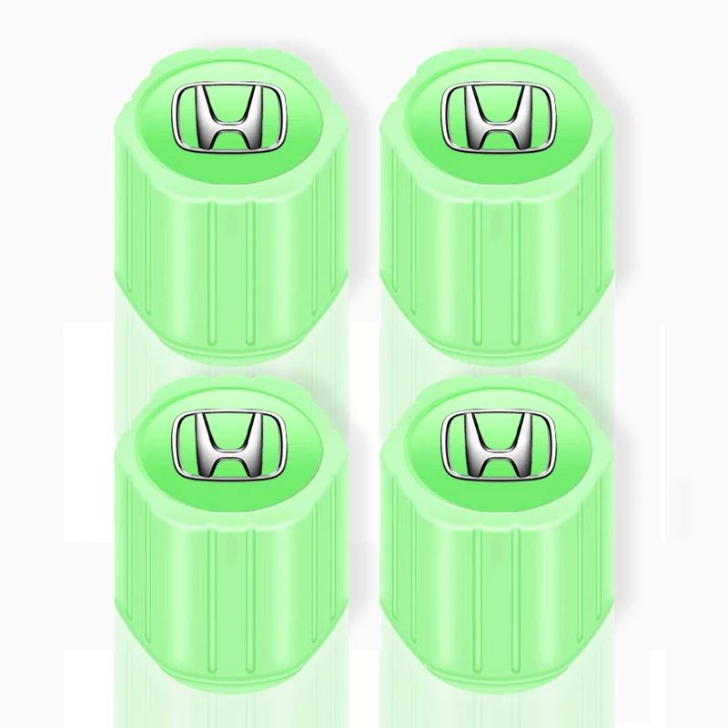 

Car Hot 2025 4Pcs Luminous Motorcycle Wheel Tyre Car Tire Valve Caps Fluorescent For Honda Civci CRV Accord Mugen Prelude FIT Ci