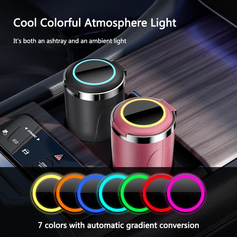 Car Emblem LED Light Ashtray Alloy Garbage Cup Ashtray Flame Retardant For Opel Corsa D Astra Insignia Mokka Adam Combo Vauxhall