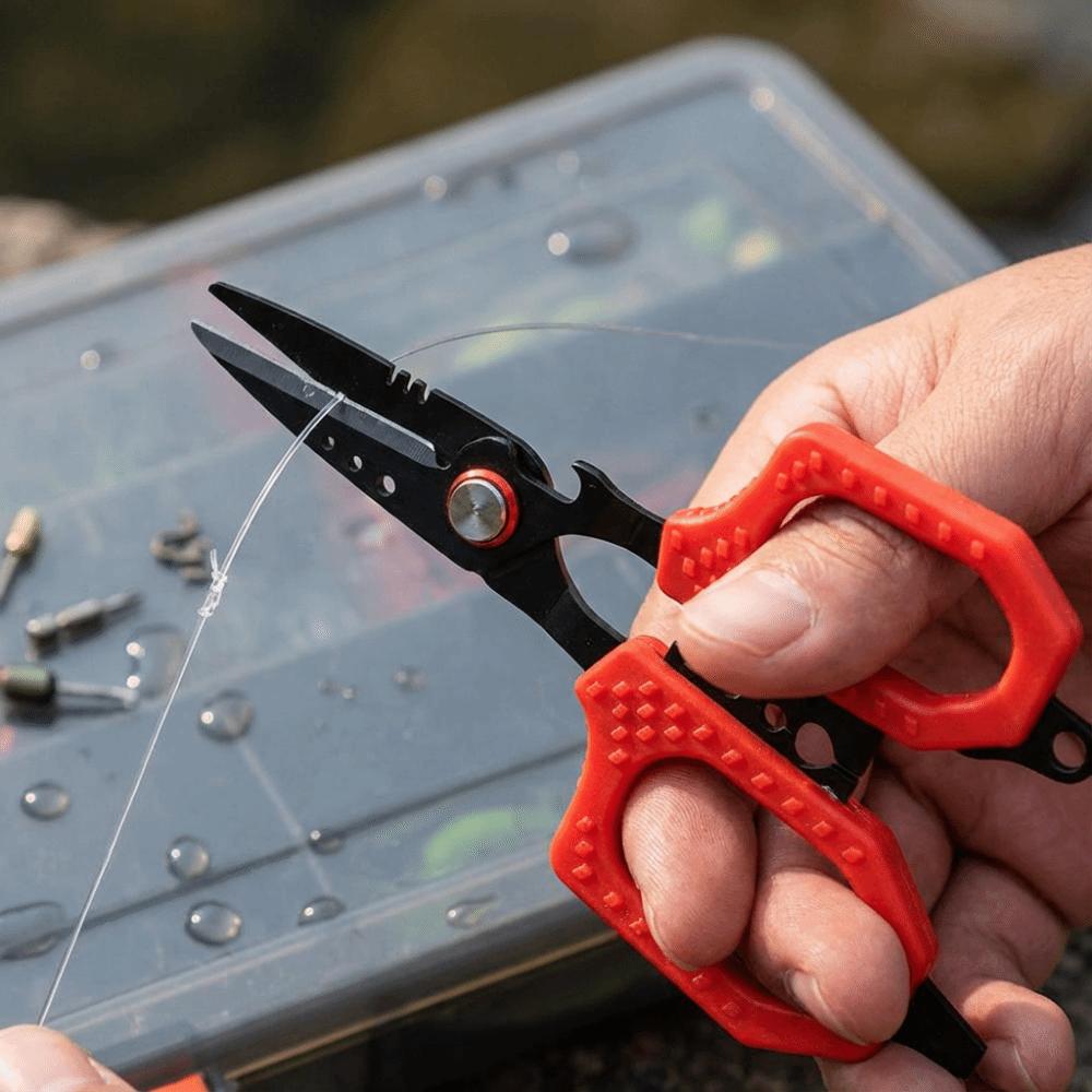 Double Serrated Braid Line Cutter Anti-slip Grip Luya PE Scissors  Fishing Equipment