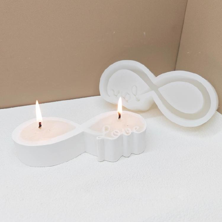 Candle Holder Castings Molds Ribbon Love Candlesticks Silicone Molds Soap Molds