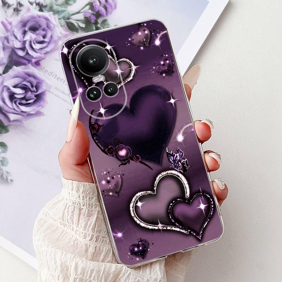 For OPPO Reno10 5G Case CPH2531 Luxury Cat Cartoon Cover Clear Silicone Soft TPU Phone Case For OPPO Reno 10 Reno10 Back Covers