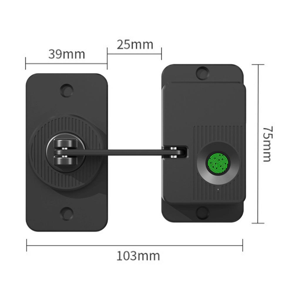 Fingerprint Lock for Child Safety Doors Drawers Cabinets with Fast Fingerprint Recognition and Type C Charging Port