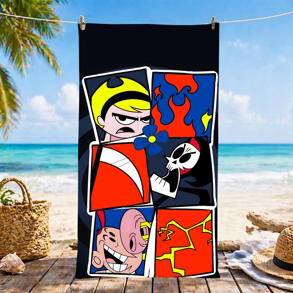 T-The Grim Adventures Of Billy & Mandy Towel Microfiber Beach Towel, Quick-Dry, Sand-Free, Ultra-Fine Fiber, Super Soft.