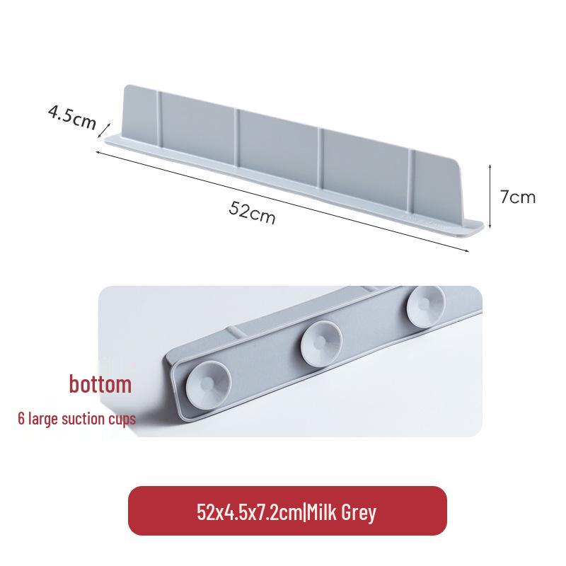 Silicone Non-Slip Sink Splash Guard with Suction Cups - Water Barrier & Separator