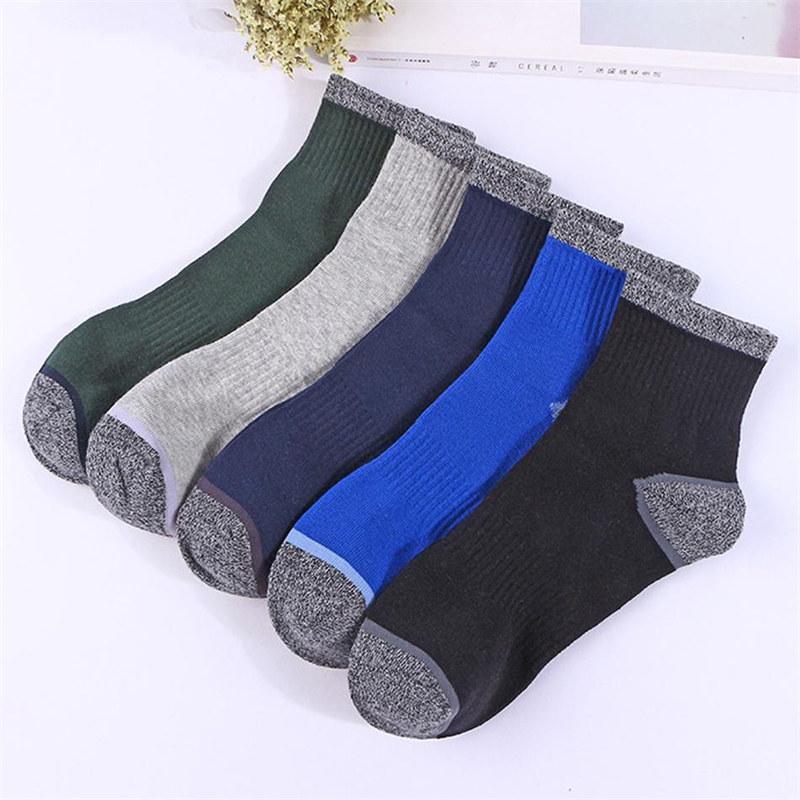 5 Pairs Cotton Men's Socks Casual Breathable Socks Durable Walking Hiking Crew Sock for Man Men Male Outdoor Sports Socks
