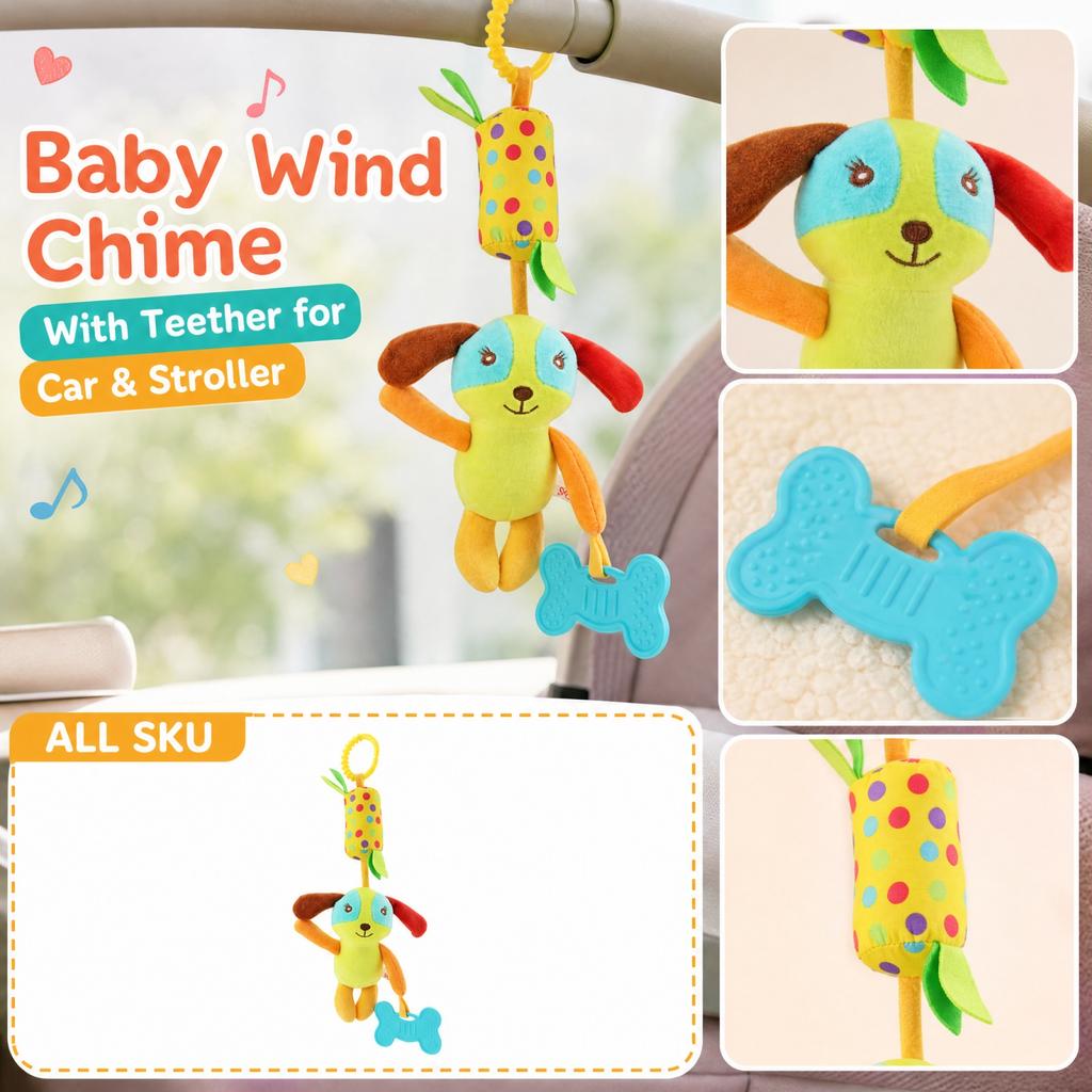 Baby Toy Teether Car Hanging Wind for Nursery Stroller