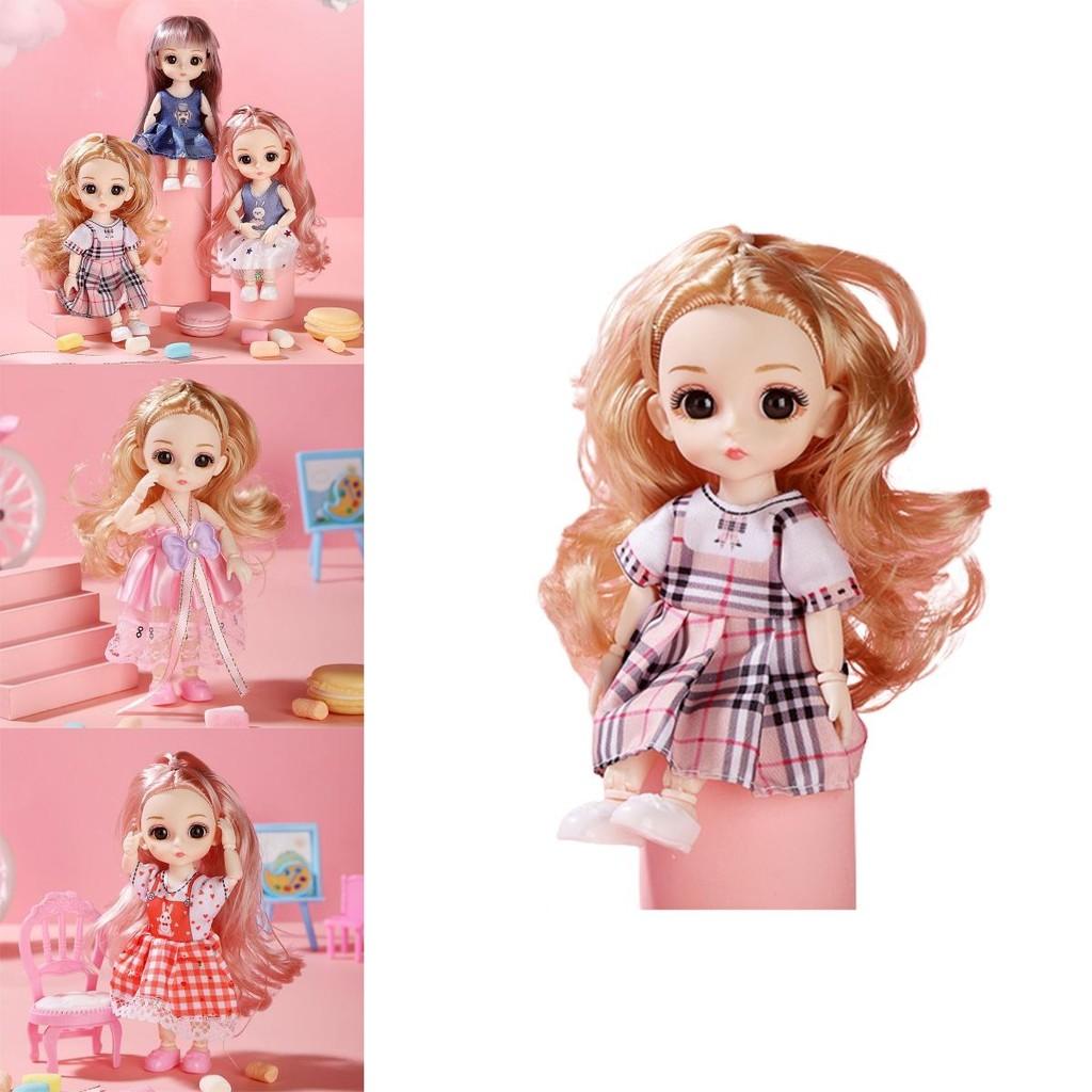 1/12 6,6 Zoll Bjd Prinzessinnenpuppen Niedliche Bewegliche Gelenke Kinder Geburtstagsgeschenk