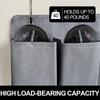 Convenient Bedside Storage Bag with Hooks 10 Pockets Hanging Organizer Case Pouch for Remote Control Snacks and Shoes