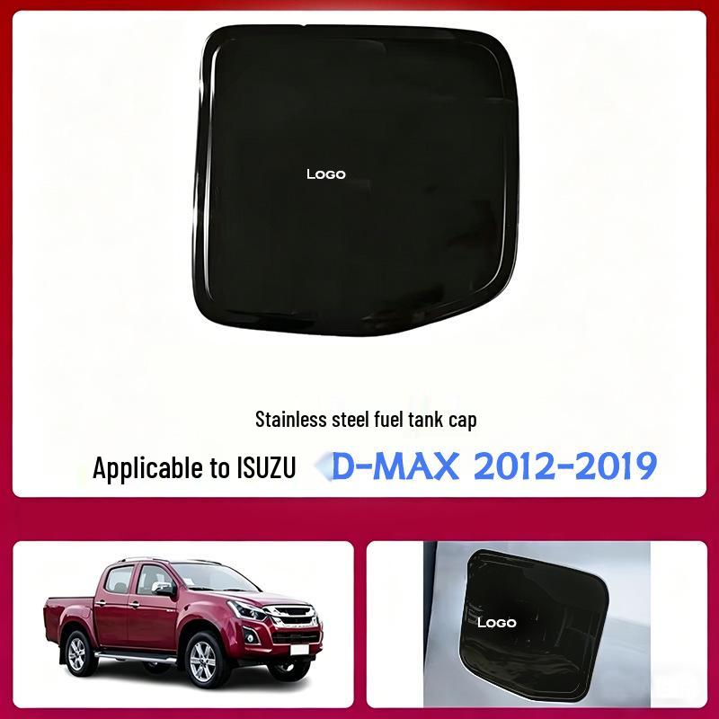 High Gloss Black Stainless Steel Fuel Tank Cover for Isuzu D-MAX 2012-2019