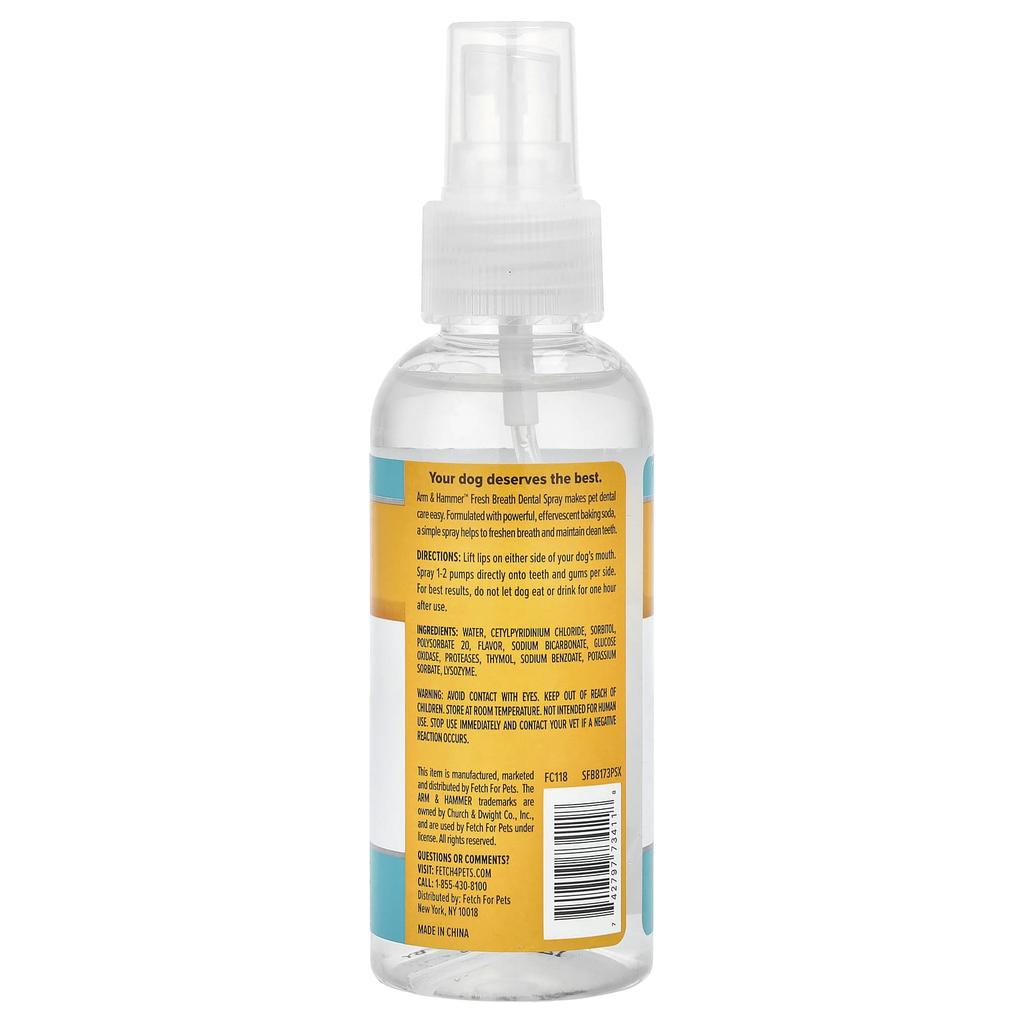Arm & Hammer, Breath Freshener, Dog Oral Spray, Mint, 118 Ml (4 Fl Oz)