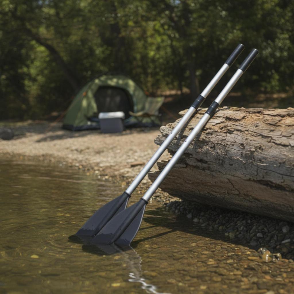 Aluminum Boat Paddles 2-Piece Two-Stage Lightweight for Inflatable Boats