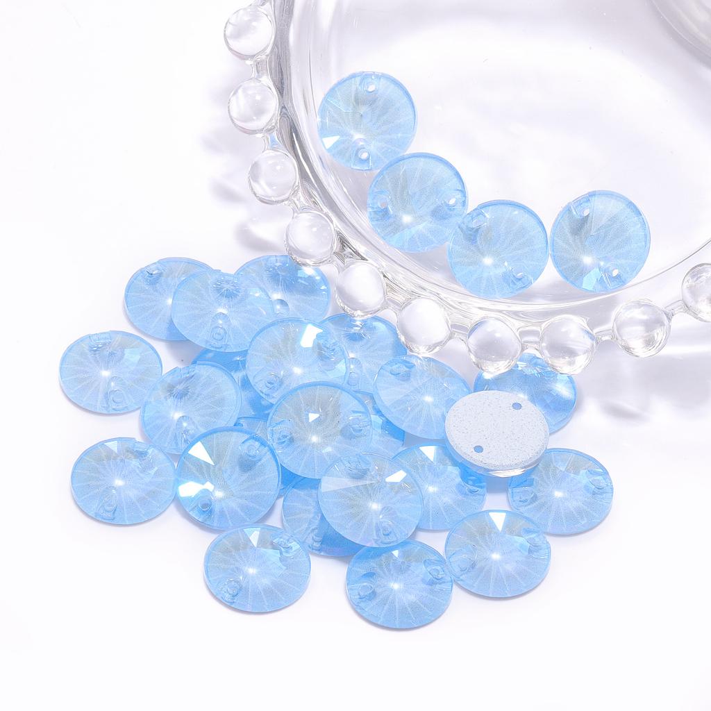 High Quality Rivoli 80+ Colors Rhinestones Crystal AB Sew-on Glass Gems Clothing Flatback Sewing Stones Women Bling Bling Shine