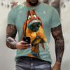 Summer Funny Dog Pattern 3D Print Men's T Shirt Casual O-Neck Loose Short Sleeve Fashion Trend Men Clothing Oversized T-Shirt