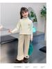 Girls' Warm Lambswool Wide-Leg Winter Pants