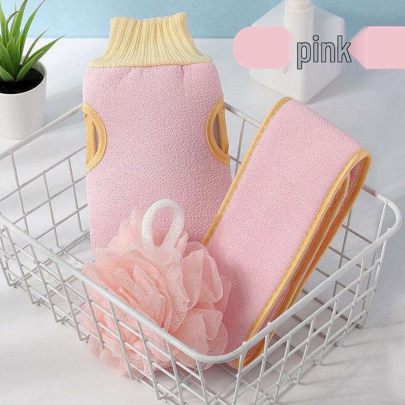 

Exfoliating Back Scrubber & Bathing Glove Set with Bath Ball and Washcloth