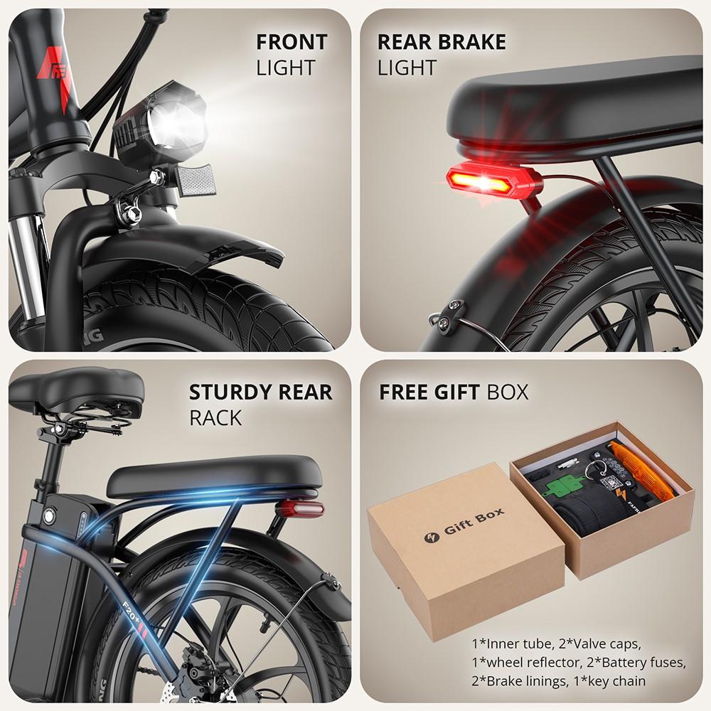 Fafrees F20+ Folding Electric Bike, 250W Motor, 36V 20Ah Battery, 20*3.0 Inch Tires, 25km/h Max Speed