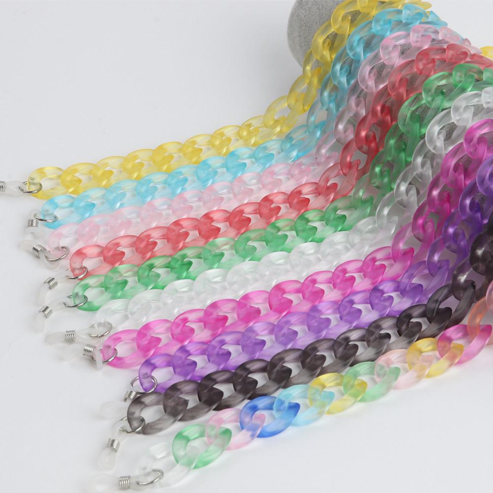 Cadena de Gafas Acrílica Mate de Moda para Mujer Cordón Soporte Cadena para Gafas de Lectura Cadena para Colgar Gafas en el Cuello Correa Cuerda