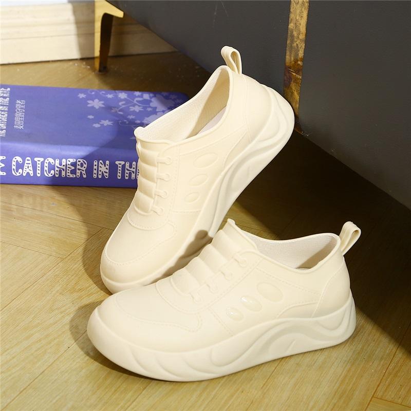 Damen Modische Outdoor Bequeme Leichte Rutschfeste Regenstiefel Küche Baustelle Dicksohlige Gummischuhe