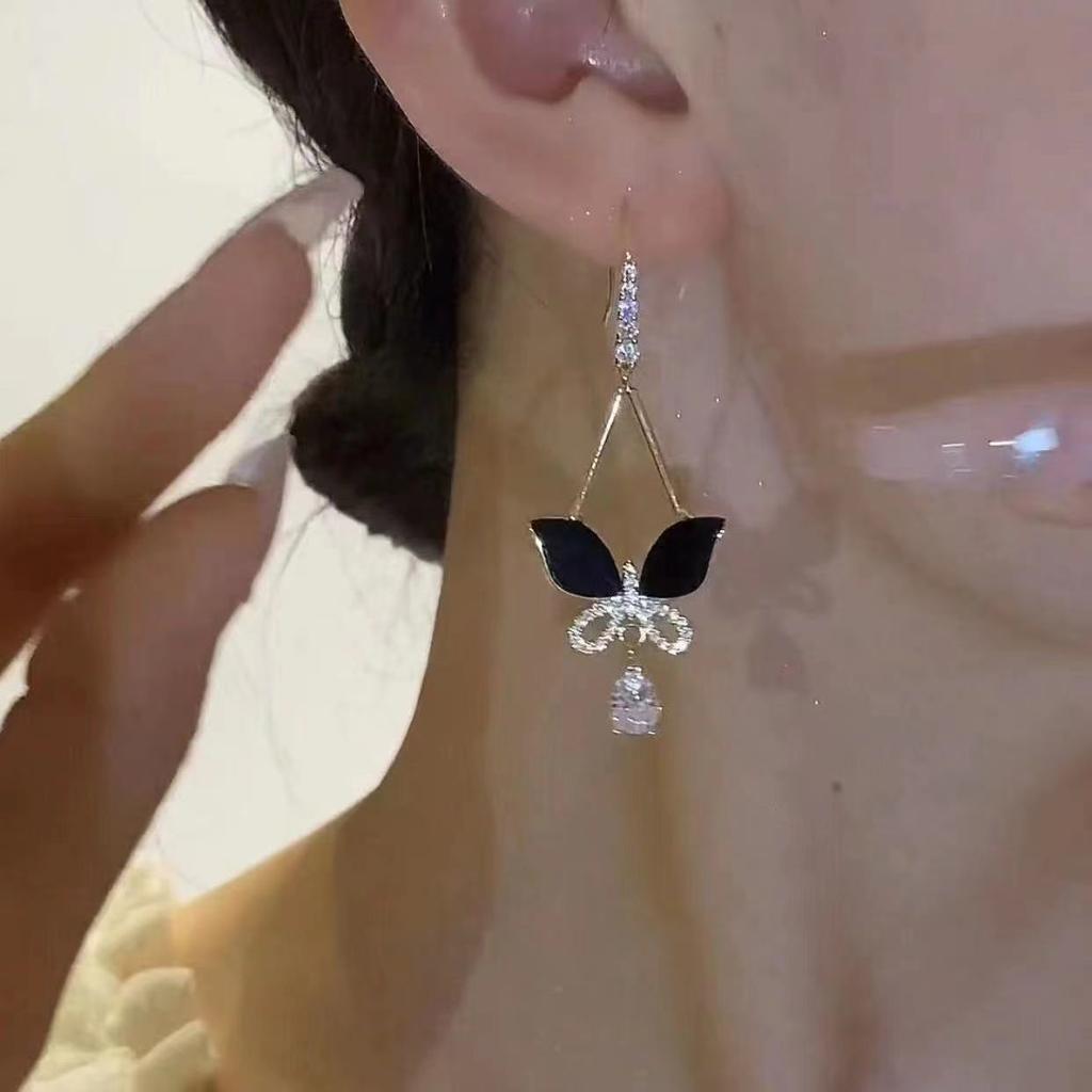 Sweet Design Butterfly Drop Earrings for Women